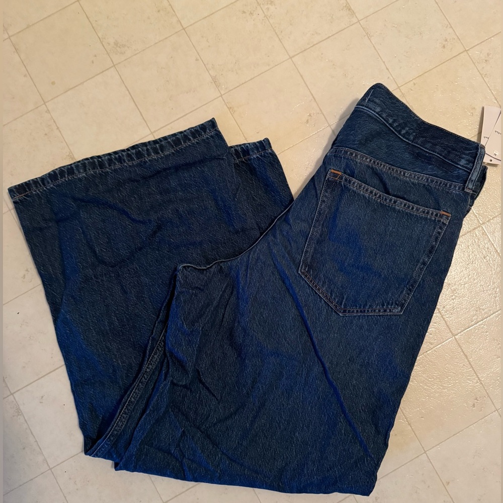 Abercrombie & Fitch crop wide leg jeans